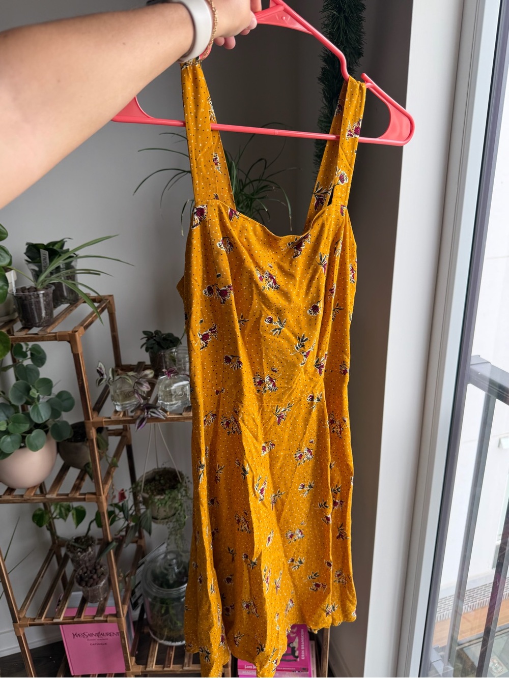 wild fable Mustard Yellow Floral Mini Sundress
